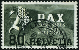 SCHWEIZ BUNDESPOST 454 O, 1945, 80 C. PAX, Pracht, Mi. 100.- - Usados