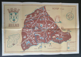 Portugal Dépliant Touriste Avec Carte Nelas Urgeiriça Caldas De Felgueira SPA Viseu 1956 Tourist Flyer Map Vin Dão Wine - Reiseprospekte