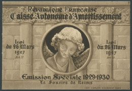 FRANKREICH 248MH **, 1930, 1.50 Fr. Staatsschuldentilgungskasse Im Kompletten Markenheftchen, Pracht, Mi. 900.- - Sonstige & Ohne Zuordnung