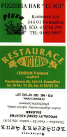 Czech Republic, 3 Matchbox Labels, Domažlice - Pizzeria Luigi, Restaurace U Votavú, Restaurace Konšelský Šenk - Scatole Di Fiammiferi - Etichette