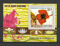 Equatorial Guinea 1979 Flowers Of ASIA MS MNH - Sonstige & Ohne Zuordnung