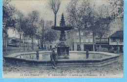 Graulhet (Gaillac-Tarn)+/-1915-L'Arbre Sur La Fontaine-Place Du Jourdain-Carte Bleutée - Graulhet