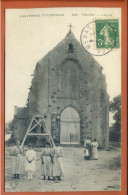 CPA 63 Puy De Dôme - POUZOL Près St Pardoux - L'Eglise - Animation, Jeunes Femmes, Enfants - Cloche Sur Portique - Autres & Non Classés