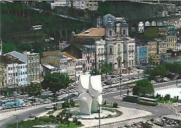 Brazil ** & Salvador, Sculpture By Mario Cravo Junior And NS Church. Da Conceição Da Praia, Ed. Litoarte Caxias (17) - Kerken En Kloosters