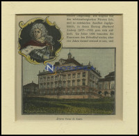 LUDWIGSBURG: Älteres Corps De Logis, Kolorierter Holzstich Um 1880 - Estampes & Gravures