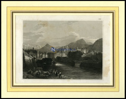 GENF, Gesamtansicht, Stahlstich Von B.I. Um 1860 - Lithografieën