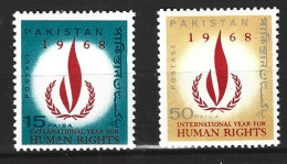 PAKISTAN. N°246-7 De 1968. Année Internationale Des Droits De L'Homme. - VN