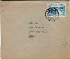 PERU 1939  LETTER SENT FROM ICA TO PARIS - Pérou