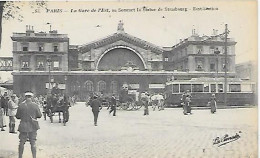 CPA Paris La Gare De L'Est Au Sommet La Statue De Strasbourg - Distrito: 10