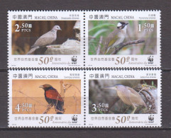 Macau 2011 Mi 1747-1750 In Pairs MNH WWF - BIRDS - Ungebraucht