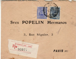 PERU 1926 R -  LETTER SENT FROM LIMA TO PARIS - Perù