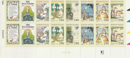 France 1995 Tricentenaire De La Mort De Jean De La Fontaine Illustrations De Fables N° 2958/2963 Neuf** De Feuille X2 - Neufs