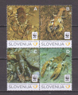 Slovenia 2011 Mi  904-907 In Block Of 4 MNH WWF - STONE CRAB - Neufs