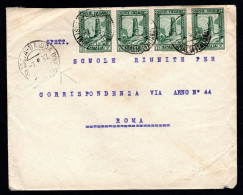 SOMALIA ITALIANA, BUSTA 1937, SASS. 218, ISCIA BAIDOA X ROMA - MOLTO RARO - Somalie