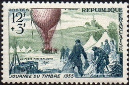 France N° 1018 ** Journée Du Timbre 55 - Ballon Poste - Unused Stamps