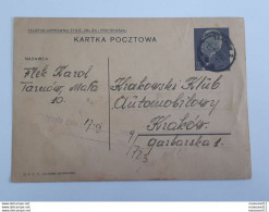 Poland - Polska - Pologne - Entier Postal - Tarnow Envoyée Vers  Krakow - Cracovie ... Lot410E . - Enteros Postales