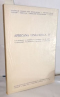 Africana Linguistica IV - Unclassified