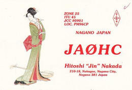 AK 213405 QSL - Japan - Nagano - Radio Amatoriale