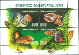 TURKEY 2002 SEASHELLS BLOCK OF 4** - Muscheln