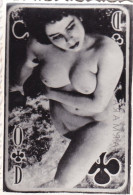 Old Collectable Playing Card Photo - Nude Woman - Ca. 8.5x6 Cm - Pin-ups