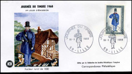 France - FDC -  1549 - Journée Du Timbre 1968 - 1960-1969