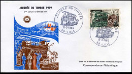France - FDC - 1589 - Journée Du Timbre - 1960-1969