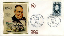 France - FDC - 1592 - Charles, Augustin Sainte Beuve - 1960-1969