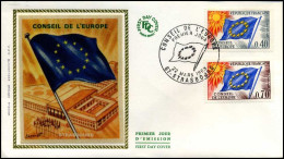 France - FDC - Service 31 + 35 - Conseil De L'Europe - 1960-1969