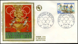 France - FDC - 1573 - Jeux Olympiques Mexique 1968 - 1960-1969