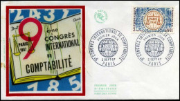 France - FDC - 1529 - 9éme Congrés International De Comptabilité - 1960-1969
