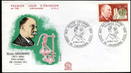 France - FDC - 1669 - Victor Grignard - 1970-1979