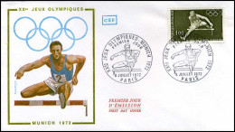 France - FDC - 1722 - Jeux Olympique De Munich 1972 - 1970-1979