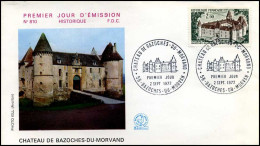 France - FDC - 1726 - Chéteau De Bazoches-du-Morvand - 1970-1979