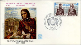 France - FDC - 1774 - Préparation Du Code Civil - 1970-1979