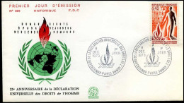 France - FDC - 1781 - 25e Anniversaire De La Déclaraton Universelle Des Droits De L'Homme - 1970-1979