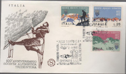 ITALIA - ITALIE - ITALY - 1972 - Centenario Della Società Alpinisti Tridentini - FDC Filagrano - FDC