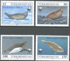 TURKMENISTAN 1993 WWF, SEALS** - Autres & Non Classés