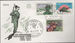 ITALIA - ITALIE - ITALY - 1972 - Centenario Della Fondazione Del Corpo Degli Alpini - FDC Filagrano - FDC