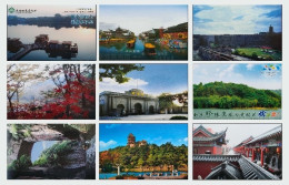 China Stamped Postcard,Nanjing Scenic Spots In Jiangsu Province，9 Pcs - Postales