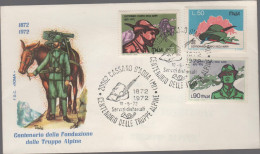 ITALIA - ITALIE - ITALY - 1972 - Centenario Della Fondazione Del Corpo Degli Alpini - FDC Roma - FDC