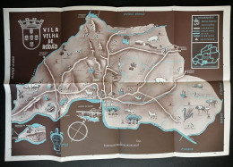 Portugal Dépliant Touriste Avec Carte Vila Velha De Rodão Portas De Rodão Castelo Branco 1953 Tourist Flyer Map - Tourism Brochures