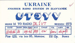 AK 213427 QSL - Ukraine - Slavyansk - Radio-amateur