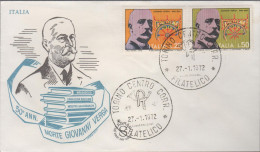 ITALIA - ITALIE - ITALY - 1972 - 50º Anniversario Della Morte Di Giovanni Verga - FDC Filagrano - FDC