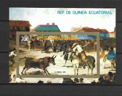 Equatorial Guinea 1975 Bull Fight IMPERFORATE MS MNH - Andere & Zonder Classificatie