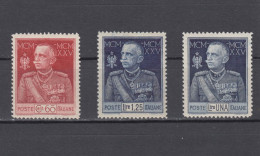 Italy 1925 King Stamps Set,Scott#175-177,MLH,OG,VF, - Ongebruikt