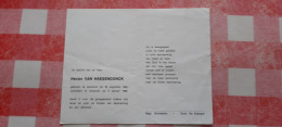 Hector Van Haesendonck Geb. Aarschot  25/08/1894- Jonkman - Gest. 3/01/1984 - Devotieprenten