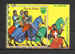 Equatorial Guinea 1978 Knights - Art  IMPERFORATE MS MNH - Guinée Equatoriale