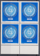 1977 , Mi 1548 ** (8) -  4er Block Postfrisch - 20 Jahre Internationale Atombehörde IAEA - Ongebruikt