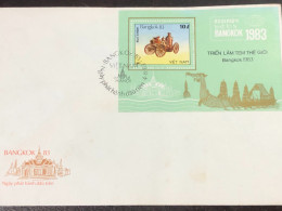 VIET  NAM ENVELOPE-F.D.C BLOCKS-(1983 Steam Car) 1 Pcs Good Quality - Viêt-Nam