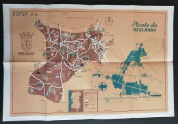 Portugal Dépliant Touriste Avec Carte Mealhada Luso Mata Do Bussaco Buçaco Forêt Forest Aveiro 1953 Tourist Flyer Map - Cuadernillos Turísticos